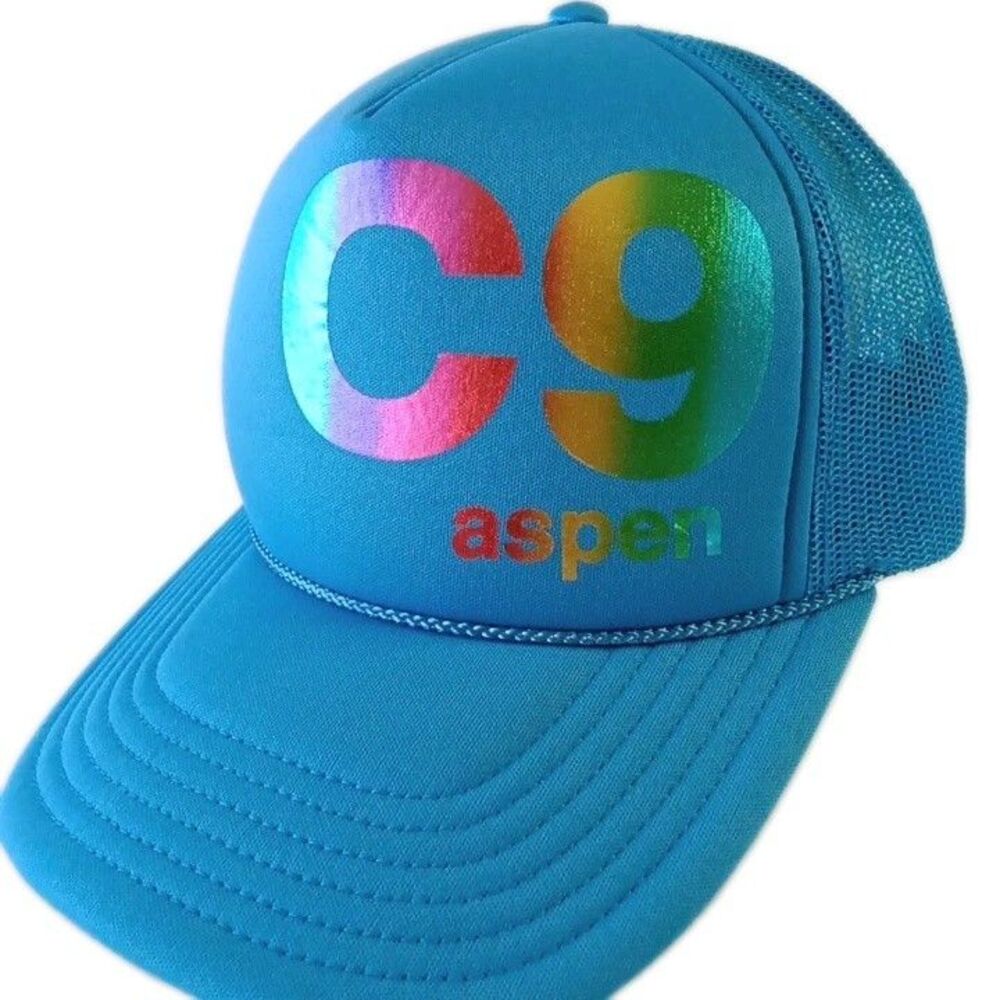 C9 Aspen Cloud 9 Rare Trucker Style Mesh Rope Hat Cap Ski Colorado Snowmass